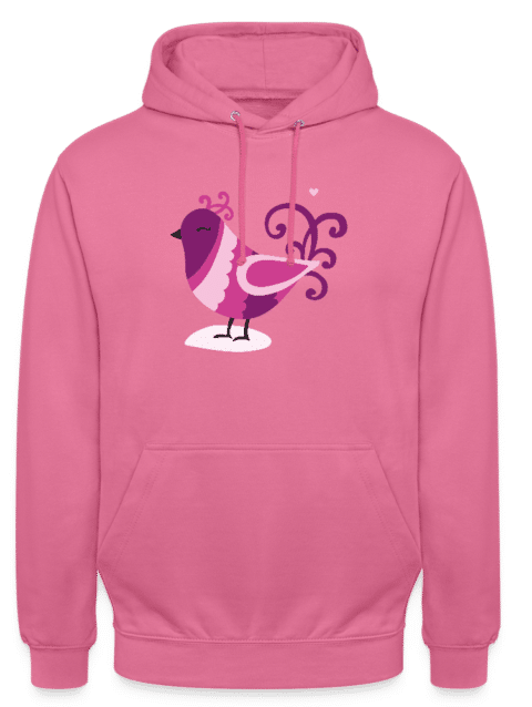 Unisex Hoodie Pink Bird