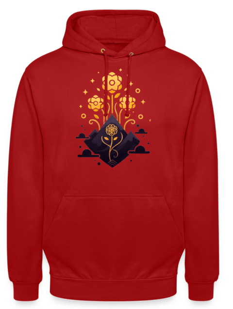 Unisex Hoodie Gold Flowers