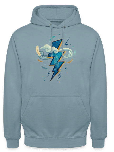 Unisex Hoodie Thunderbolt Sky