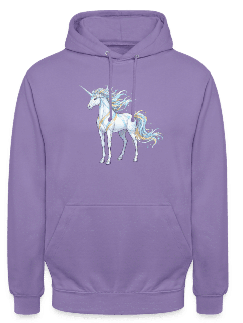 Unisex Hoodie White Unicorn