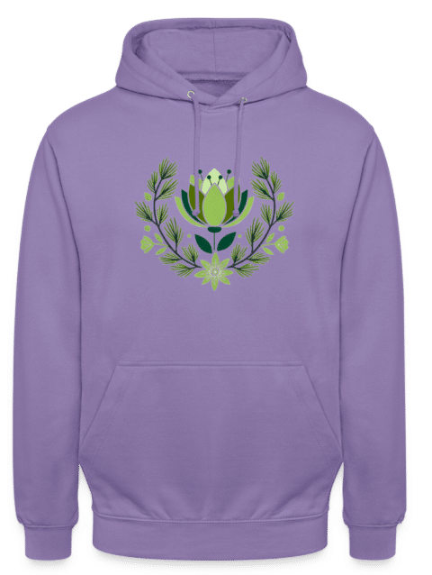 Unisex Hoodie Leaves Flower
