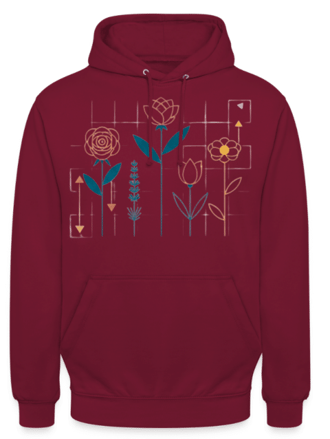 Unisex Hoodie Dynamic Flowers
